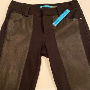 Alice + Olivia Leather Ponte Combo Pants